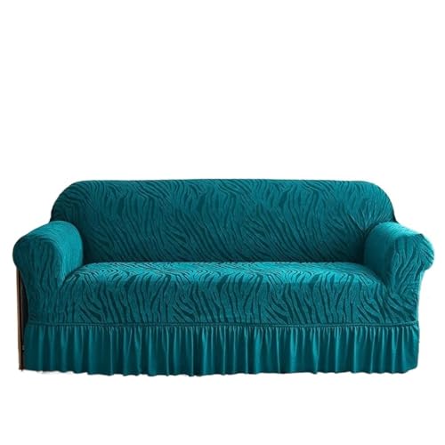 EnxJire Sofabezug mit Rock 1/2/3/4 Sitz Sofa Schonbezug mit Rock Einfach Anzubringen for Wohnzimmer Couch Abdeckung Waschbar(Color 3,2-Seater-145-185cm) von EnxJire
