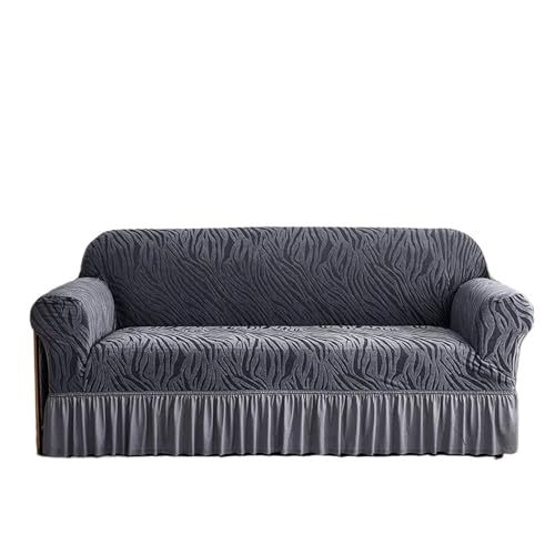 EnxJire Sofabezug mit Rock 1/2/3/4 Sitz Sofa Schonbezug mit Rock Einfach Anzubringen for Wohnzimmer Couch Abdeckung Waschbar(Color 5,3-Seater-190-230cm) von EnxJire
