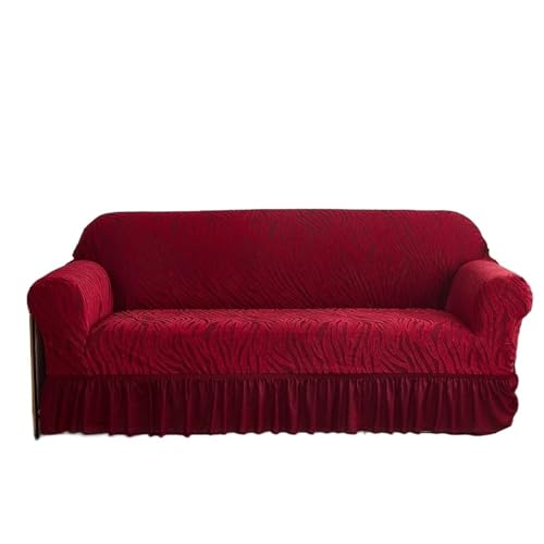 EnxJire Sofabezug mit Rock 1/2/3/4 Sitz Sofa Schonbezug mit Rock Einfach Anzubringen for Wohnzimmer Couch Abdeckung Waschbar(Color 6,1-Seater-90-140cm) von EnxJire