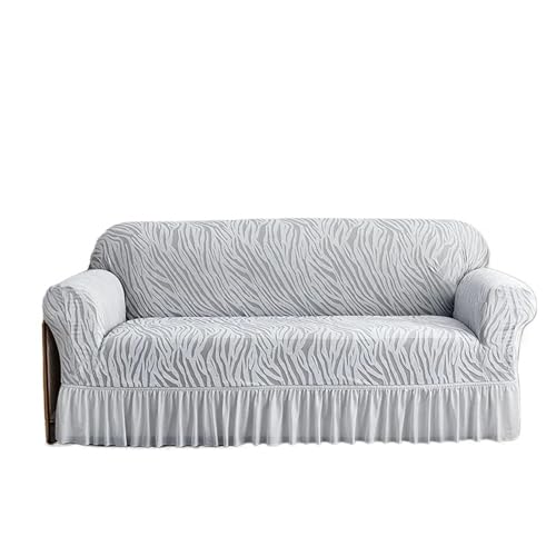 EnxJire Sofabezug mit Rock 1/2/3/4 Sitz Sofa Schonbezug mit Rock Einfach Anzubringen for Wohnzimmer Couch Abdeckung Waschbar(Color 7,3-Seater-190-230cm) von EnxJire