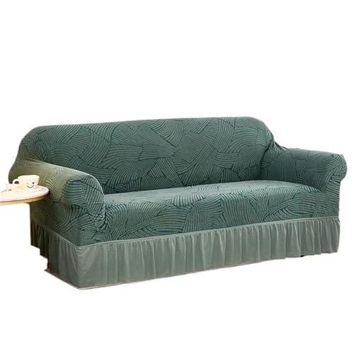 EnxJire Sofabezug mit Rock 1/2/3/4 Sitz Sofa Schonbezug mit Rock Einfach Anzubringen for Wohnzimmer Couch Abdeckung Waschbar(Color 9,3-Seater-190-230cm) von EnxJire