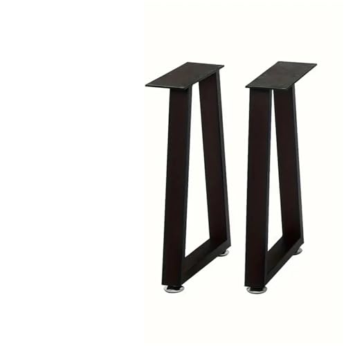 EnxJire Tischbeine Metall 2 Stück Schwarze trapezförmige Tischbeine aus Metall – Robustes Eisenrohr for DIY-Möbel, Hocker, Stühle von EnxJire