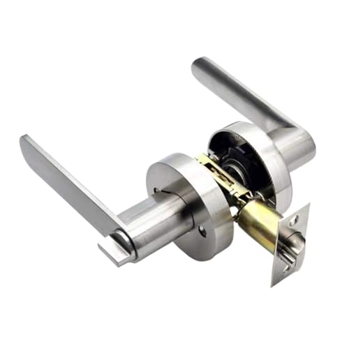 EnxJire Türgriffe Schwarzer Türgriff Türgriffschloss Quadratischer Kanal Privatsphäre Innen Schlafzimmer Zimmer Badezimmer Drei-Bar Kugelschloss(Style 4) von EnxJire