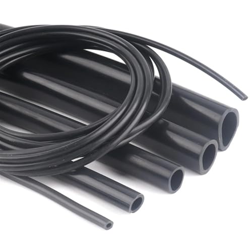 Gummischlauch 1/3/5 Meter Set Schwarzer Silikonschlauch Flexibler Aquarium-Luftpumpe Weichgummischlauch Hitzebeständiger Hochdruck-Kraftstofftankschlauch(5M_ID 20MM X OD 26MM) von EnxJire