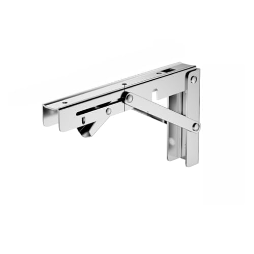 Klappkonsole Schwerlast 2 Stück Klapphalterung for Regal, Tisch, Schreibtisch, schwebendes Dreieckregal, zusammenklappbar, platzsparend, DIY-Wandhalterung(18 inch) von EnxJire
