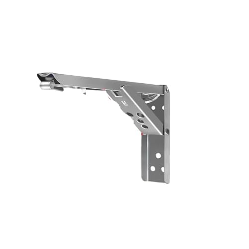 Klappkonsole Schwerlast 2PCS 8/10/12/14 Zoll Klapp Dreieck Regal Halterung Einstellbare Unterstützung Wand Bank Tisch(Silver 10 Inch) von EnxJire
