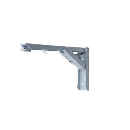 Klappkonsole Schwerlast 2PCS 8/10/12/14 Zoll Klapp Dreieck Regal Halterung Einstellbare Unterstützung Wand Bank Tisch(White 10 Inch) von EnxJire
