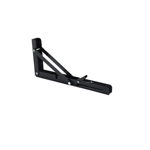 Klappkonsole Schwerlast 2PCS 8-14 zoll Wand Faltbare Versenkbare Partition Regal Stativ Laminat Halterung Rechten Winkel(10inch-Black) von EnxJire