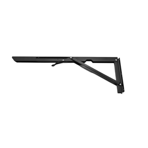 Klappkonsole Schwerlast 2PCS 8-20 zoll Klapp Winkel Halterung Dreieck Wand for Regal Bank Tisch(Black 20 inch) von EnxJire