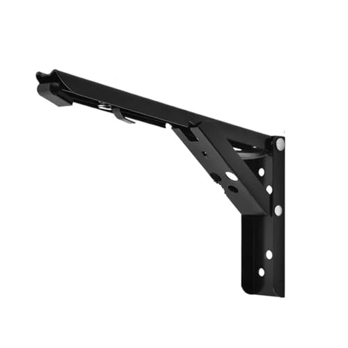 Klappkonsole Schwerlast Einstellbare Wandmontage Dreieck Klappwinkel Halterung Bank Tisch Regal Möbel Unterstützung Hardware 8/10/12/14 Zoll(Black 8inch) von EnxJire