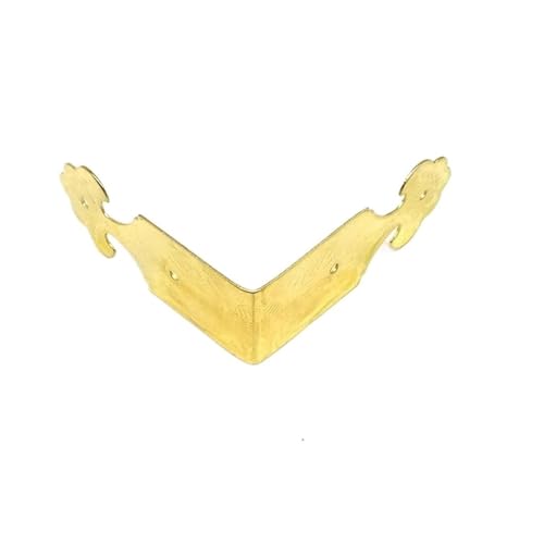Protections d'angle Pour plinthes en métal 12 Stück DIY Dekor Metall Eckenschutz Kantenschutz for Schmuckkiste Weingeschenkbox Holzkiste Tisch Schreibtisch Bronze Golden mit Nagel(25mm Color 1) von EnxJire
