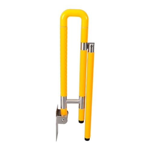 Toilette Haltegriff 60/75 cm Badezimmer-Klappstützgriff, Aufstehhilfe, WC-Handlauf, hochklappbarer Badezimmer-Haltegriff(Yellow,715MM_60CM) von EnxJire