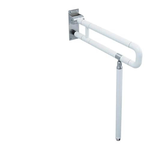 Toilette Haltegriff Faltbarer Haltegriff, Handlaufstütze, Edelstahl, Handicap-Haltegriffe, Badewanne, Dusche, Badezimmer, Behinderte, Innenbereich, Frauen(WHITE) von EnxJire