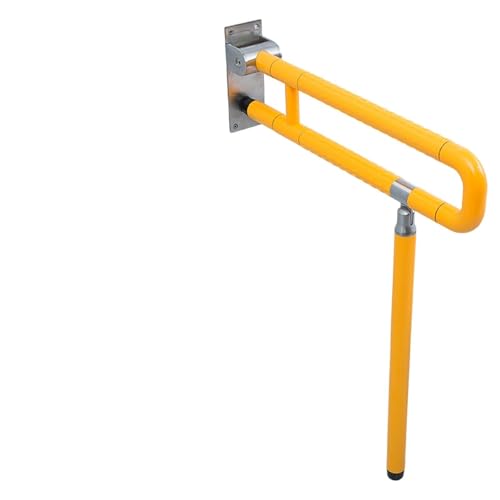 Toilette Haltegriff Faltbarer Haltegriff, Handlaufstütze, Edelstahl, Handicap-Haltegriffe, Badewanne, Dusche, Badezimmer, Behinderte, Innenbereich, Frauen(Yellow) von EnxJire