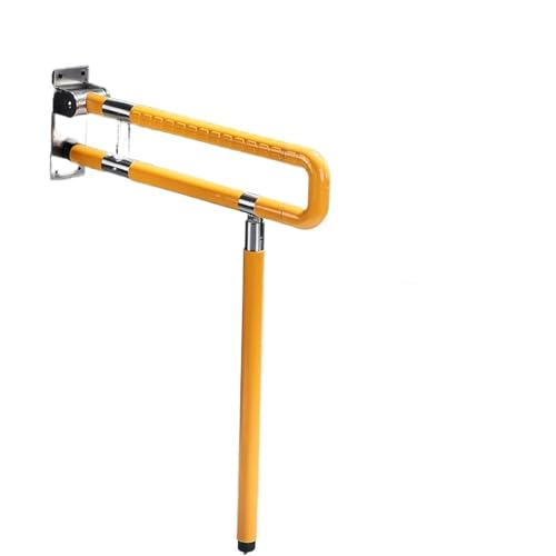 Toilette Haltegriff Hochklappbarer Badezimmer-Haltegriff, klappbarer Waschraum-Handlauf for schwangere Frauen und ältere Menschen(Yellow,60cm) von EnxJire