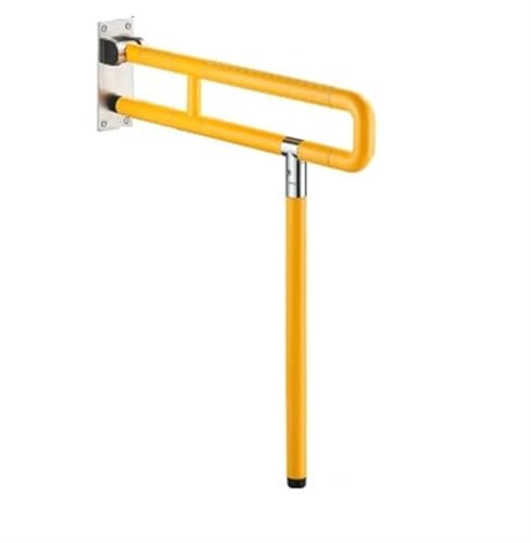 Toilette Haltegriff Toiletten-Handlauf, Sicherheits-Haltegriffe for ältere Menschen, zusammenklappbar, rutschfest, Badezimmer-Fänger, Toiletten-Stützrahmen, Badezimmer-Zubehör(65CM) von EnxJire