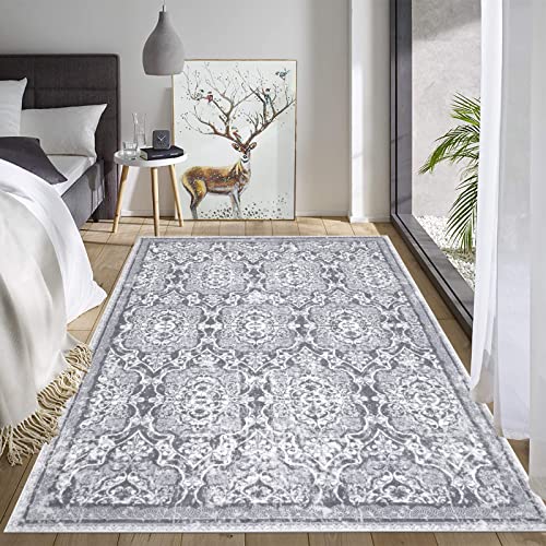 Enyhom Großer Flauschigen Teppich, 120 x 180 cm Moderner Robuste Kurzflor Fußmatten, Waschbar Hochwertiger Wohnzimmerteppich, Anti-Rutsch Schlafzimmer Bettvorleger für Küche Esszimmer Deko von Enyhom