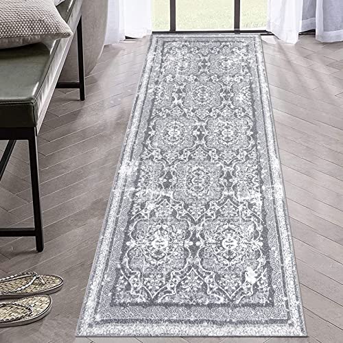 Enyhom Grau Teppich Läufer Flur 60 x 180 cm, Flauschig Weich Langer Läufer, Waschbar Kurzflor Küchenläufer, Teppichläufer für Flur Waschküche Eingang Wohnzimmer Schlafzimmer Enyhom Grau Teppich Läufer Flur 60 x 180 cm, Flauschig Weich Langer Läufer, Waschbar Kurzflor Küchenläufer, Teppichläufer für Flur Waschküche Eingang Wohnzimmer Schlafzimmer von Enyhom