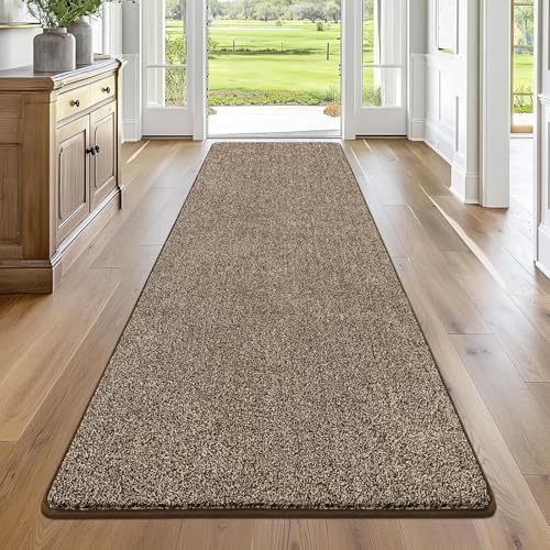 Enyhom Lang Flur Teppich Läufer 80x300cm, Waschbar rutschfest Teppichläufer Flurteppich Küchenteppich Läufer für Eingang Schlafzimmer Wohnzimmer Korridor Khaki Enyhom Lang Flur Teppich Läufer 80x300cm, Waschbar rutschfest Teppichläufer Flurteppich Küchenteppich Läufer für Eingang Schlafzimmer Wohnzimmer Korridor Khaki von Enyhom