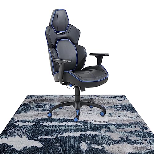 Enyhom Unterlage Schreibtischstuhl 90 x 120 cm, Blau Kratzfest Bodenmatte Stuhlunterlage rutschfest Bürostuhl Stuhlmatten Gaming Teppich für Hartböden Büro & Zuhause von Enyhom