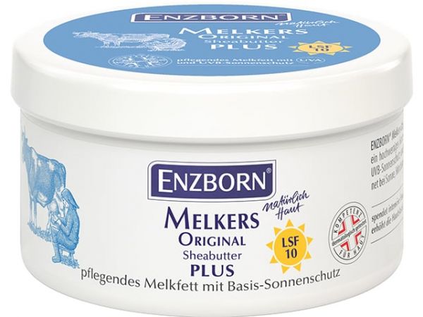 Enzborn Melkers Original Sheabutter PLUS 250ml, Melkfett mit Sonnen... von Enzborn