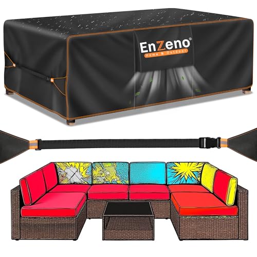Enzeno Abdeckung Gartenmöbel Wasserdicht 280*220cm, Loungemöbel Abdeckung Winterfest, Abdeckhauben Balkonmöbel für Möbelsets, Lounge Plane für Gartenmöbel, Schutzhülle für Sitzgruppe Gartenmöbel Groß… Enzeno Abdeckung Gartenmöbel Wasserdicht 280*220cm, Loungemöbel Abdeckung Winterfest, Abdeckhauben Balkonmöbel für Möbelsets, Lounge Plane für Gartenmöbel, Schutzhülle für Sitzgruppe Gartenmöbel Groß… von Enzeno