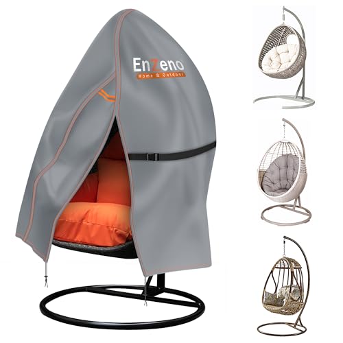Enzeno Ei Patio Hängesessel Abdeckung Outdoor Swing Egg Chair Cover Wasserdicht Anti-Staub mit Reißverschluss 210D Oxford Stoff Veranda Garten Rasen Stuhl Schutz Möbel Zubehör 115 x 190 cm (grau)… Enzeno Ei Patio Hängesessel Abdeckung Outdoor Swing Egg Chair Cover Wasserdicht Anti-Staub mit Reißverschluss 210D Oxford Stoff Veranda Garten Rasen Stuhl Schutz Möbel Zubehör 115 x 190 cm (grau)… von Enzeno