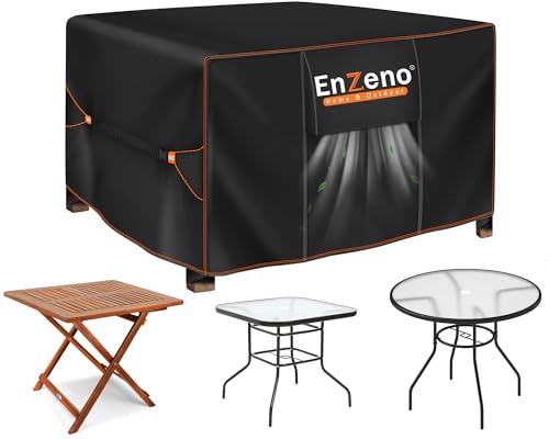 Enzeno Gartenmöbel Abdeckung Wasserdicht,Winterfest Abdeckplane Gartenmöbel,420D Oxford Gewebe Schutzhülle Gartentisch,Abdeckung Gartenmöbel Tisch für Gartentisch Sitzgruppe,Rechteckig 90x90x90cm Enzeno Gartenmöbel Abdeckung Wasserdicht,Winterfest Abdeckplane Gartenmöbel,420D Oxford Gewebe Schutzhülle Gartentisch,Abdeckung Gartenmöbel Tisch für Gartentisch Sitzgruppe,Rechteckig 90x90x90cm von Enzeno