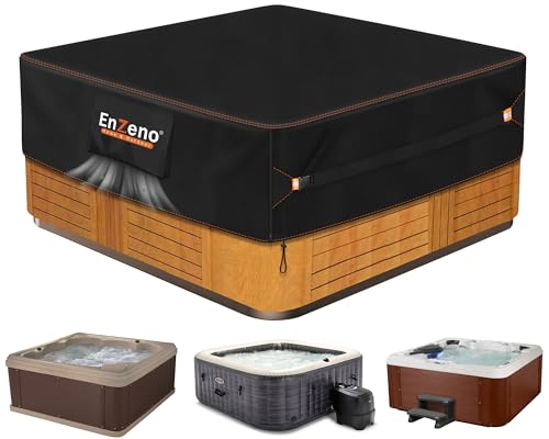 Enzeno Outdoor SPA Whirlpool-Abdeckung, wasserdicht, quadratisch, 203,2 x 203,2 cm, passend für 79 x 79 oder 78 x 78 oder 77 x 77 420D, robuste Abdeckung für Whirlpool-Deckel Enzeno Outdoor SPA Whirlpool-Abdeckung, wasserdicht, quadratisch, 203,2 x 203,2 cm, passend für 79 x 79 oder 78 x 78 oder 77 x 77 420D, robuste Abdeckung für Whirlpool-Deckel von Enzeno