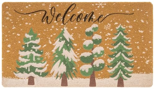 Eohak Winter-Welcome-Fußmatte für den Außenbereich, rutschfeste Kiefernbäume, Haustürmatte, saisonale Fußmatte für Veranda, Bauernhaus, 43,2 x 73,2 cm Eohak Winter-Welcome-Fußmatte für den Außenbereich, rutschfeste Kiefernbäume, Haustürmatte, saisonale Fußmatte für Veranda, Bauernhaus, 43,2 x 73,2 cm von Eohak