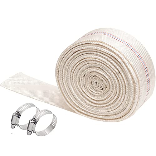 Eoiips 3,8 cm x 55,77 Zoll PVC-Gartenschlauch, Pool-Rückspülschlauch mit 2 verstellbaren Klemmen, passend für 3,8 cm Armaturen, 17 m Länge von Eoiips