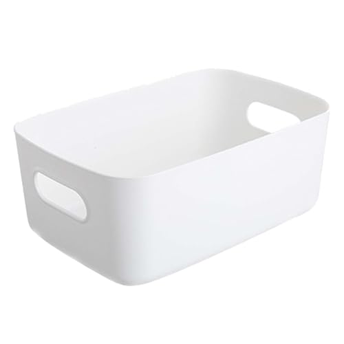 Eoixuqba 2 Stück Badezimmer Aufbewahrungsbehälter, 25x16.5x10cm Kunststoffkörbe Aufbewahrung, Aufbewahrungsbox Mit Griffen, Aufbewahrungsbox Aus Kunststoff, Ordnungsboxen Für Küchenschrank von Eoixuqba