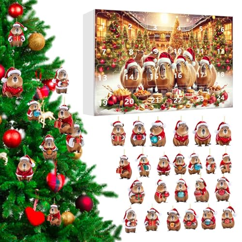 Eoixuqba 24 Tage Capybara Adventskalender Weihnachtskalender | 24 Türchen Countdown Bis Weihnachten - Capybara 2D Acryl Dekoanhänger Für Baum Wand Tür Fenster Deko Kinder Erwachsene Eoixuqba 24 Tage Capybara Adventskalender Weihnachtskalender | 24 Türchen Countdown Bis Weihnachten - Capybara 2D Acryl Dekoanhänger Für Baum Wand Tür Fenster Deko Kinder Erwachsene von Eoixuqba