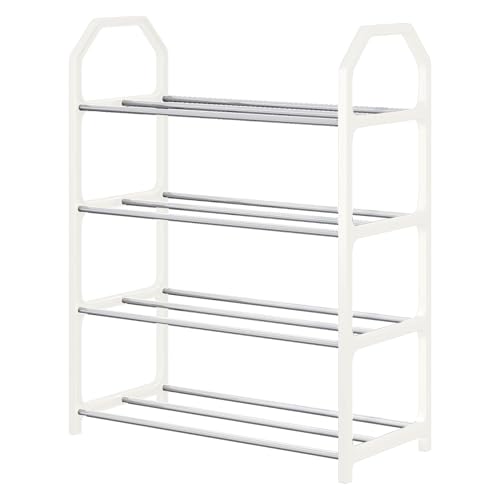 Eoixuqba 4 Stufiges Schuhregals, 50x42x18cm Vertikales Schuhregals Mit 4 Ebenen, Schuhregale Aus Edelstahl, Kleines Schuhregale Schmal, Schuhablage Für Bis Zu 8 Paar Schuhe Für Eingang Schlafzimmer Eoixuqba 4 Stufiges Schuhregals, 50x42x18cm Vertikales Schuhregals Mit 4 Ebenen, Schuhregale Aus Edelstahl, Kleines Schuhregale Schmal, Schuhablage Für Bis Zu 8 Paar Schuhe Für Eingang Schlafzimmer von Eoixuqba