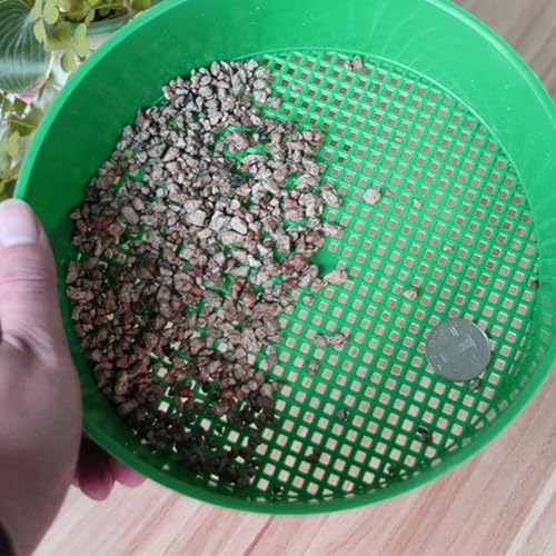 Eoixuqba Bodensieb, Durchmesser 20cm Gartensieb Rund, Rundsieb Garten, Erdsieb Für Garten, Leicht, Einfach Zu Bedienen, Gartengeräte Für Saatgut Erde Kompost Steine Unkraut von Eoixuqba
