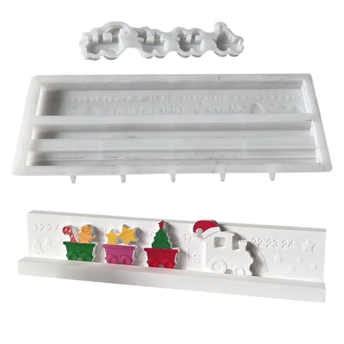Eoixuqba Christmas Silicone Form - Weihnachts Countdown Silikon Gießform - Multifunktionale Epoxidharz Beton Werkzeuge für Klasse Schule Studio Zuhause von Eoixuqba