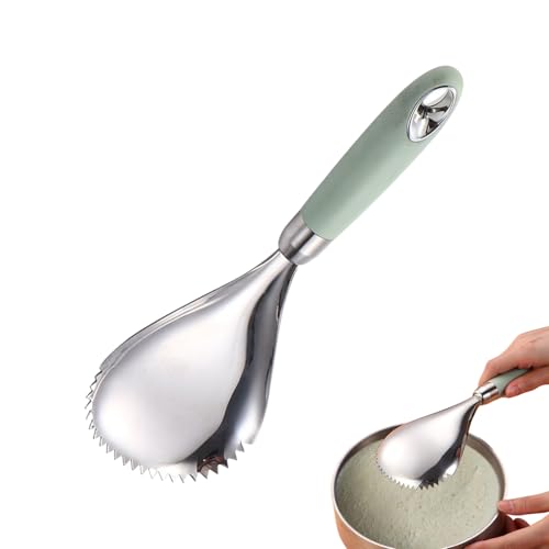 Eoixuqba Eisportionierer,Edelstahl Eiskugelformer Mit Ergonomischem Griff | Multifunktionales Küchenwerkzeug Für Sundae Cocktail Deko | Zum Anrichten Von Desserts Cocktailgarnieren Haushalt Gewerbe von Eoixuqba
