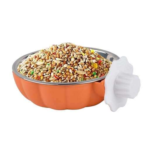 Eoixuqba Futter Näpfe | Futter- Und Wassernapf Für Käfigvögel | Aufhängbarer Auslaufsicherer Edelstahlnapf Für Bademöglichkeit Conure Unzertrennlicher Nymphensittich Wellensittich von Eoixuqba