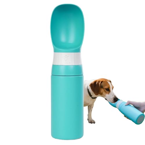 Eoixuqba Hunde Trinkflasche Tragbar - 400ml Edelstahl Trinkflasche Für Hunde - Auslaufsichere Tränke Für Reise Rucksack Outdoor Camping Auto Sommer Wandern Spaziergang von Eoixuqba