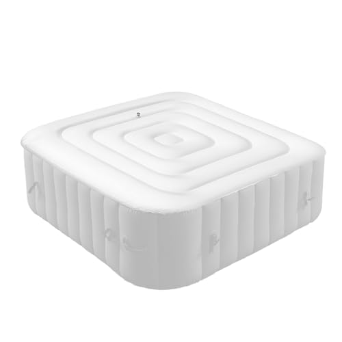 Eoixuqba PVC Aufblasbare Pool Abdeckung, Abdeckung, Thermoabdeckung Für Spa, Aufblasbare Badewannenabdeckung, Winddichter Regenfester Abdeckungsschutz Für Spa Center, Hostel, Badezimmer von Eoixuqba