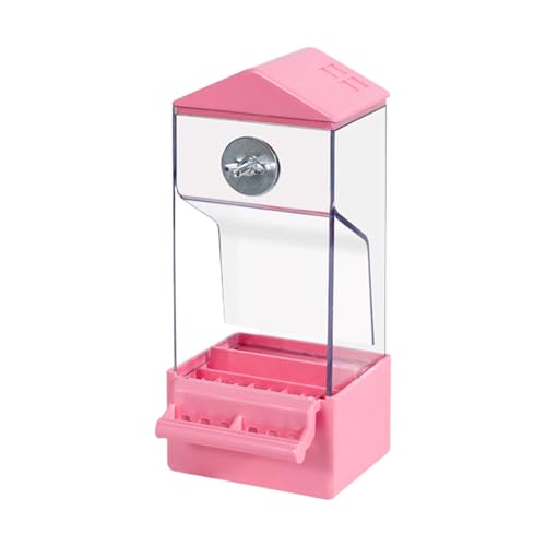 Eoixuqba Sittich-Futterstation – Externer Käfig Automatischer -Futterspender – Transparenter Spritzwasserbehälter für Vögel, Rotkehlchen, Sittiche, Nymphensittiche, Finken, Kanarienvögel von Eoixuqba