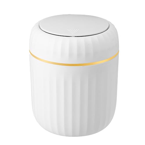 Eoixuqba Tischmülleimer Mit Deckel, 16.5x13cm Mülleimer Für Schreibtisch Klein, Mini Desktop Mülleimer, Kleine Mülleimeres Kunststoff Für Badezimmer Und Küchen, Büros, Schminktisch von Eoixuqba