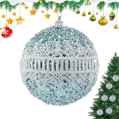 Eojpdji Christbaumschmuck | 8cm kleine zerbrechsfeste Glitzerkugeln,Hängbare Weihnachts,für Wohnung, Zuhause, Schulen, Studentenwohnheim, Büro, Feier, Fotografie von Eojpdji