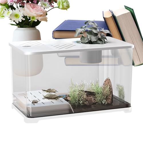 Eojpdji Fischbecken,Großes Desktop Aquarium - Panorama Behälter Mit Klar Sicht Moderne Heimdekoration Für Büro Wohnung Tischdekoration Schreibtischdekoration von Eojpdji