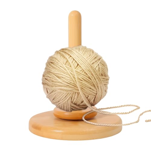 Eojpdji Holz Garnhalter - Handarbeit Garnspinner | Antiknäuel Wickelwerkzeug Für Handarbeiten Stricken Häkeln Weben Heimstudio Arbeitsplatz von Eojpdji