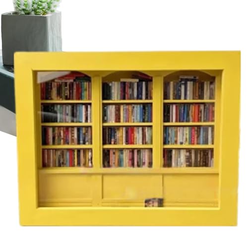 Eojpdji Miniatur BücherDeko - Miniatur Bibliothek Möbel BücherDeko - Beruhigender Begleiter Wohnaccessoire Holz Deko für Schreibtisch Nachttisch Arbeitszimmer von Eojpdji