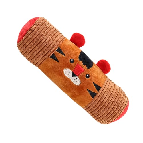 Eojpdji Plüschtier Für Hunde - Tigerförmige Niedliche Plüschtiere - Quietschendes Haustier Zubehör Spiel Für Indoor Reise Bereicherung Spielzeit,Gegen Langeweile Zur Bereicherung Der Spielzeit Für von Eojpdji