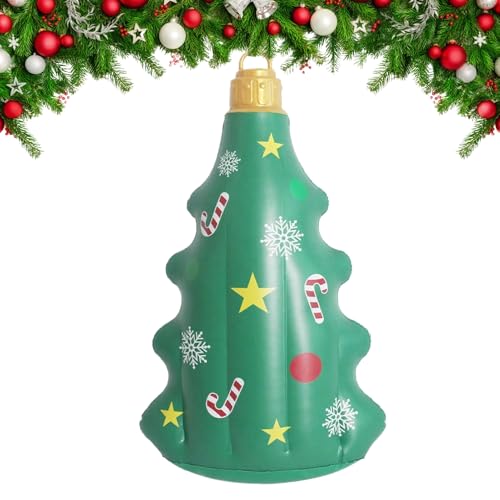 Eojpdji Riesige Aufblasbare Weihnachtskugeln, PVC Weihnachtsdekoration Aufblasbare Deko, Festliche Atmosphäre Accessoires für Fensterbank Hof Rasen Garten Terrasse Outdoor Indoor Partys von Eojpdji