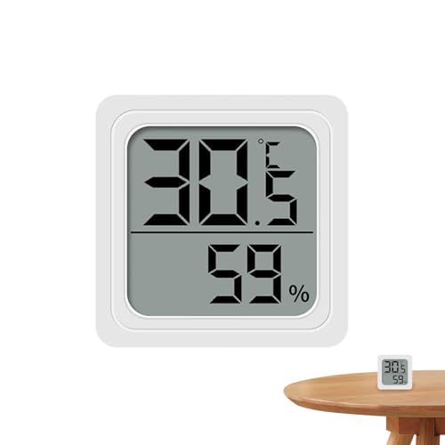Eojpdji Temperatur Luftfeuchtigkeit Anzeige - Zuverlässiger Haus-Temperatur- Und Feuchtigkeitsmonitor - Einfach Ablesbar Tragbarer Sensor für Bad Wohnzimmer Garten Haus Kinderzimmer Garage Terrasse von Eojpdji