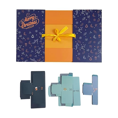 Eojpdji Weihnachts Countdown Box,24-Tägiger Multifunktionsbehälter | Leere Countdown Box Zum Befüllen - Für Weihnachtsbonbons Schokolade Fondant Nugat Schmuck Kleines Spielzeug Eojpdji Weihnachts Countdown Box,24-Tägiger Multifunktionsbehälter | Leere Countdown Box Zum Befüllen - Für Weihnachtsbonbons Schokolade Fondant Nugat Schmuck Kleines Spielzeug von Eojpdji